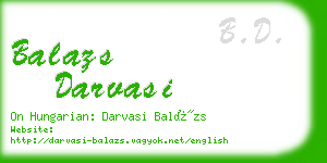 balazs darvasi business card